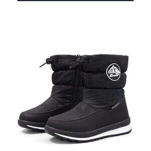 K KomForme Snow Boots Boys/Girls Winter Outdoor  Waterproof with Fur Size 9